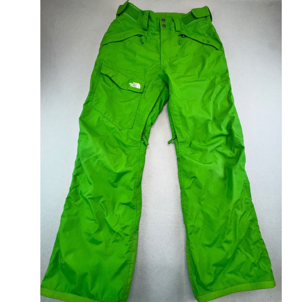 The North Face HyVent Mens Grass Green Insulated Ski Snow Pants A7MM Small